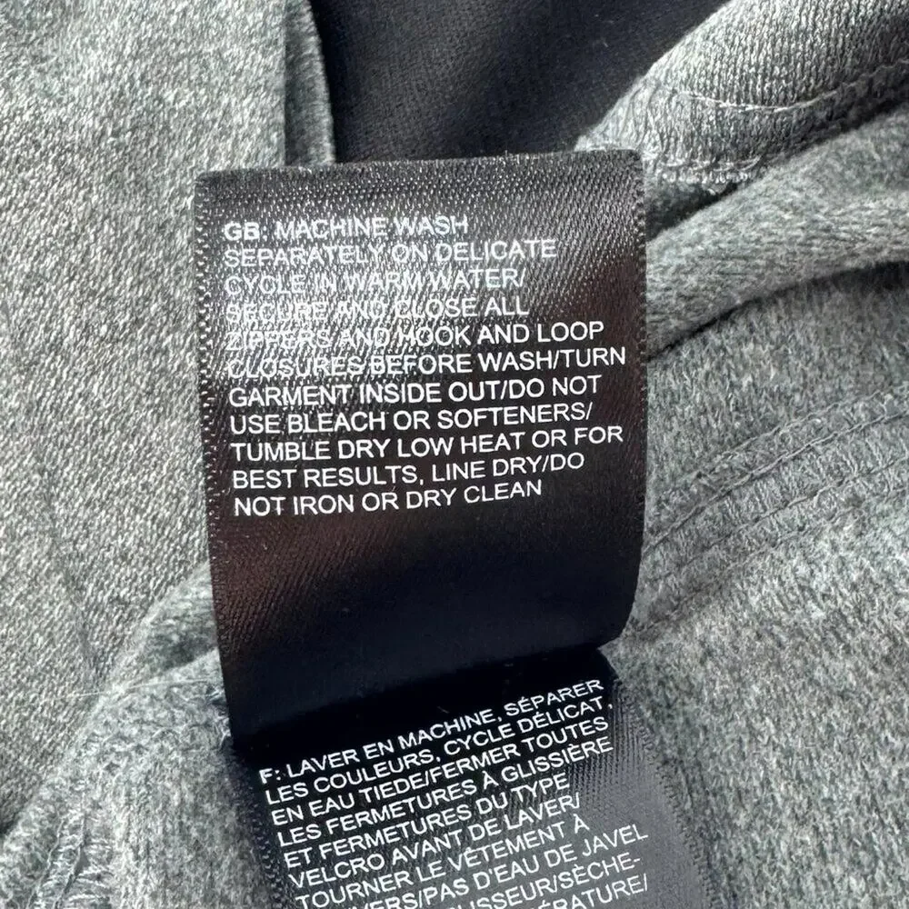 The North Face 1/4 Zip Pullover Two Toned Active Jacket Black‎ Grey with Blue Sm